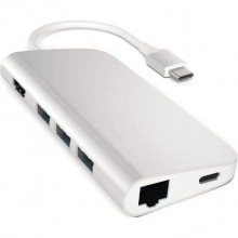 Док-станция Satechi Type-C Multi-Port Adapter 4K with Ethernet Silver (ST-TCMAS)