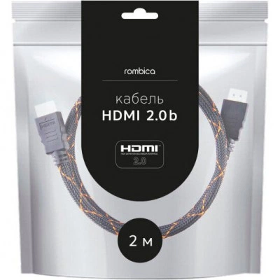 Кабель Rombica ZX20B Cable HDMI 2м (CB-ZX20B) Кабель Rombica ZX20B Cable HDMI 2м (CB-ZX20B)