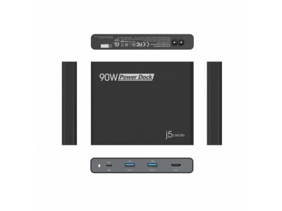 Док-станция j5create 90W Built-in USB-C Travel Dock (JCDP392)