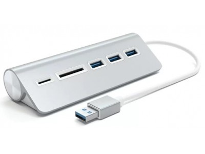 USB-хаб Satechi Aluminum USB 3.0 Hub & Card Reader (ST-3HCRS)