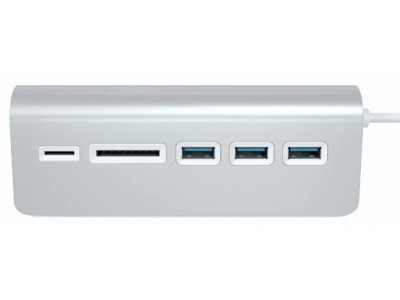 USB-хаб Satechi Aluminum USB 3.0 Hub & Card Reader (ST-3HCRS)