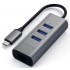 Адаптер Satechi Type-C 2-in-1 USB 3.0 Aluminum 3 Port Hub and Ethernet Port Grey (ST-TC2N1USB31AM)