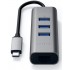 Адаптер Satechi Type-C 2-in-1 USB 3.0 Aluminum 3 Port Hub and Ethernet Port Grey (ST-TC2N1USB31AM)