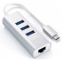 Адаптер Satechi Type-C 2-in-1 USB 3.0 Aluminum 3 Port Hub and Ethernet Port Silver (ST-TC2N1USB31AS)