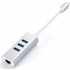 Адаптер Satechi Type-C 2-in-1 USB 3.0 Aluminum 3 Port Hub and Ethernet Port Silver (ST-TC2N1USB31AS)