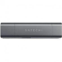 Адаптер Satechi Aluminum Type-C USB 3.0 and Micro/SD Card Reader Grey (ST-TCCRAM)