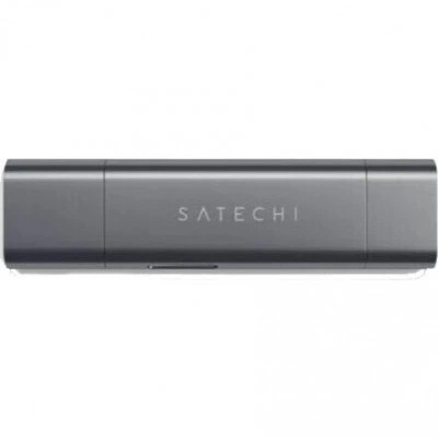 Адаптер Satechi Aluminum Type-C USB 3.0 and Micro/SD Card Reader Grey (ST-TCCRAM)