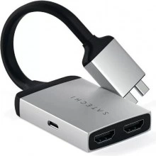 Адаптер Satechi Type-C Dual HDMI Adapter Silver (ST-TCDHAS)