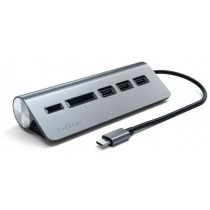 USB-хаб Satechi Type-C Aluminum USB Hub & Micro/SD Card Reader with Black Cable (ST-TCHCRM)