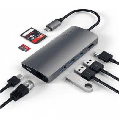 Док-станция Satechi Type-C Multi-Port Adapter 4K with Ethernet V2 Grey (ST-TCMA2M) Док-станция Satechi Type-C Multi-Port Adapter 4K with Ethernet V2 Grey (ST-TCMA2M)
