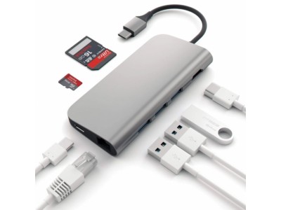 Док-станция Satechi Type-C Multi-Port Adapter 4K with Ethernet Grey (ST-TCMAM)