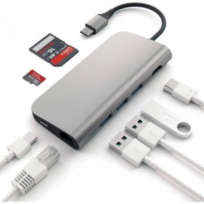 Док-станция Satechi Type-C Multi-Port Adapter 4K with Ethernet Grey (ST-TCMAM) Док-станция Satechi Type-C Multi-Port Adapter 4K with Ethernet Grey (ST-TCMAM)