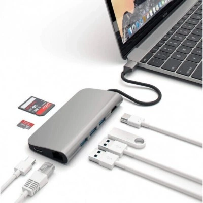 Док-станция Satechi Type-C Multi-Port Adapter 4K with Ethernet Grey (ST-TCMAM) Док-станция Satechi Type-C Multi-Port Adapter 4K with Ethernet Grey (ST-TCMAM)