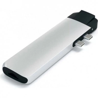 Док-станция Satechi Aluminum Type-C Pro Hub Adapter with Ethernet & 4K HDMI Silver (ST-TCPHES) Док-станция Satechi Aluminum Type-C Pro Hub Adapter with Ethernet & 4K HDMI Silver (ST-TCPHES)