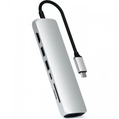 Док-станция Satechi Type-C Slim Multiport with Ethernet Adapter Silver (ST-UCSMA3S) Док-станция Satechi Type-C Slim Multiport with Ethernet Adapter Silver (ST-UCSMA3S)
