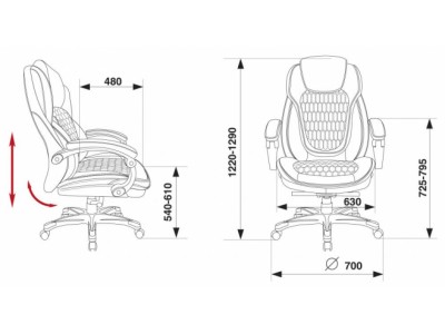 Кресло Бюрократ T-9917 черный (T-9917/BLACK)