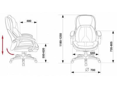 Кресло Бюрократ T-9919 черный (T-9919/BLACK)