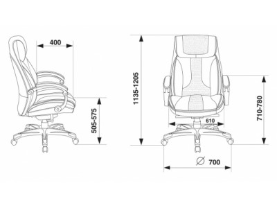 Кресло Бюрократ T-9921 черный (T-9921/BLACK)