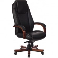 Кресло руководителя Бюрократ T-9923WALNUT черный кожа крестовина металл/дерево