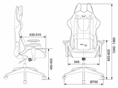 Кресло Zombie Viking 5 Aero черный/оранжевый (VIKING-5-AERO-ORANGE)