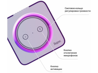 Умная колонка Яндекс Станция черная (YNDX-0001B)